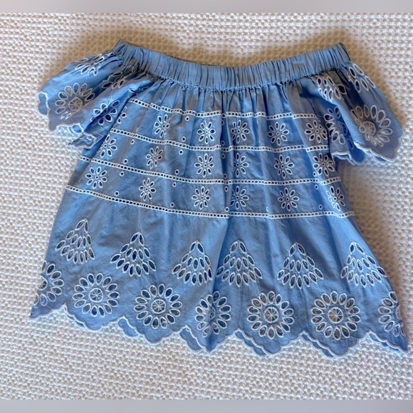 Mud Pie Eyelet Off-shoulder Top - Picture 1 of 2